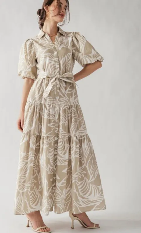 Elise Tropical Print Maxi Sundress sold by U-NI-TY