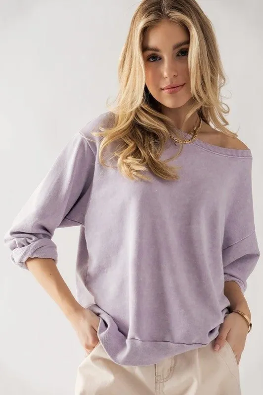 Vintage Washed Crew Neck French Terry Sweatshirt sold by U-NI-TY