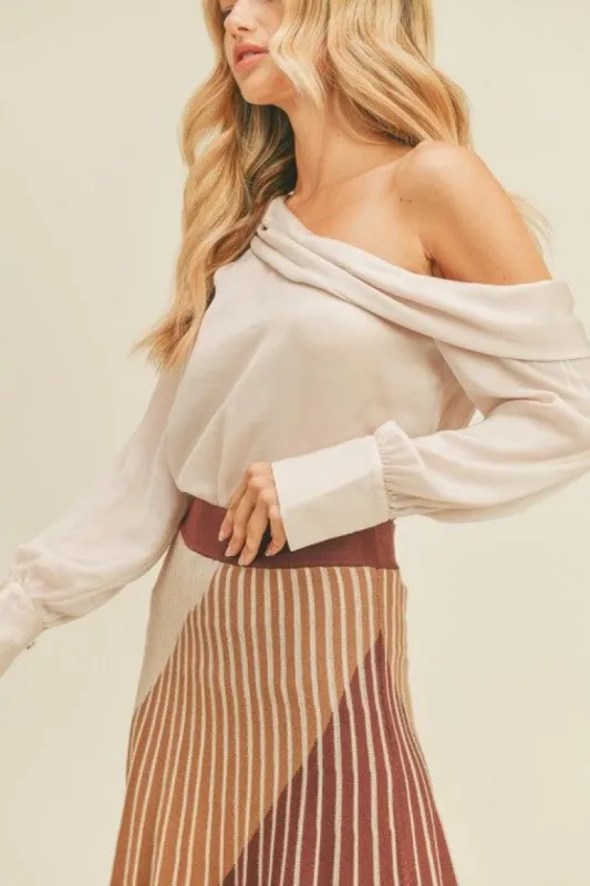 Draped One Shoulder Blouse sold by U-NI-TY