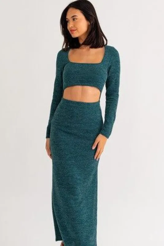Long Sleeve Maxi with Side Slit sold by U-NI-TY