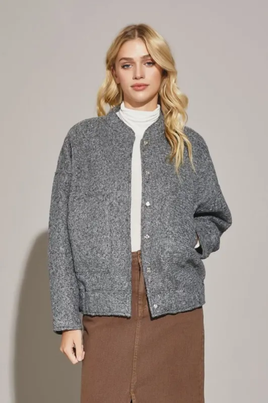 Snap Button Bomber Jacket sold by U-NI-TY