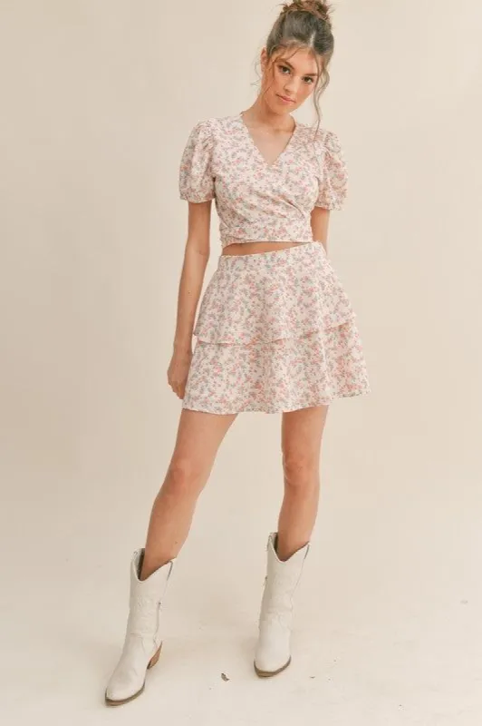 Floral Print Mini Skirt Set sold by U-NI-TY