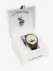 MEN'S BROWN STRAP ANA DIGI WATCH sold by U.S. Polo Assn.