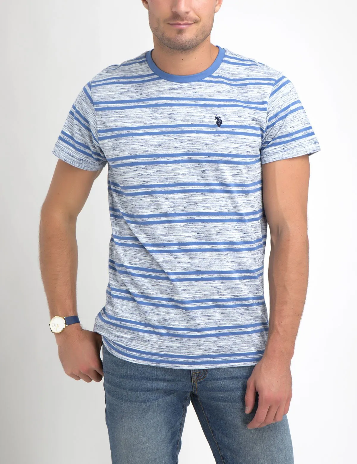 SPACE DYE STRIPE T-SHIRT sold by U.S. Polo Assn. product image thumbnail 4