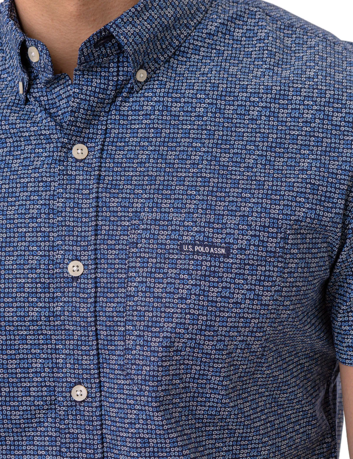 PRINTED STRETCH POPLIN SHORT SLEEVE SHIRT sold by U.S. Polo Assn. product image thumbnail 2