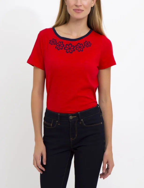 FLORAL DETAIL T-SHIRT sold by U.S. Polo Assn.