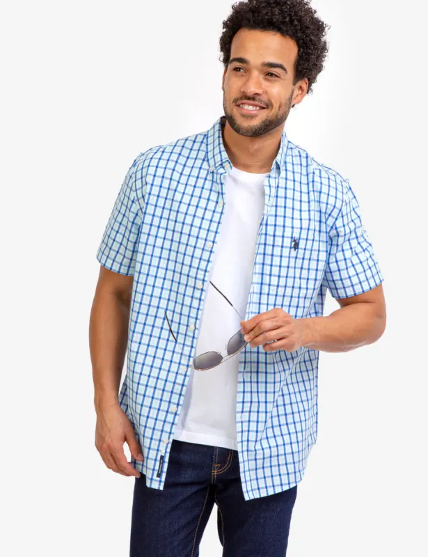 PLAID POPLIN SHORT SLEEVE SHIRT sold by U.S. Polo Assn.