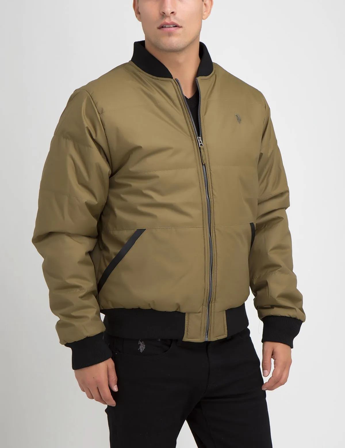 Printed Logo Recon Bomber Jacket sold by U.S. Polo Assn.