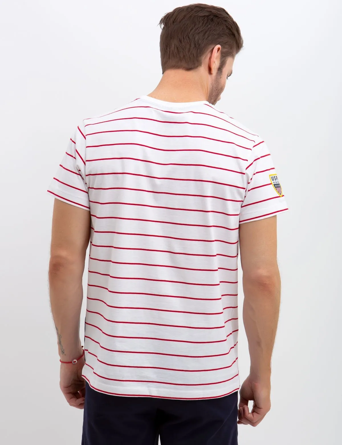 CREW NECK DIAGONAL STRIPED T-SHIRT sold by U.S. Polo Assn. product image thumbnail 3
