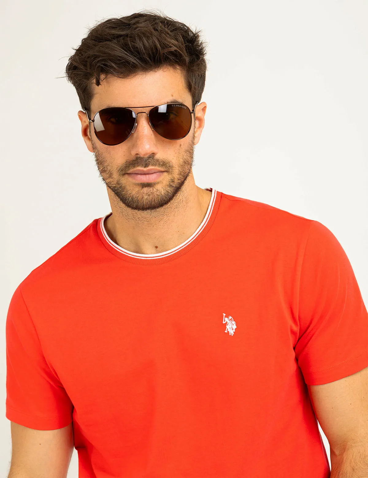 TIPPED CREW NECK COLLAR T-SHIRT sold by U.S. Polo Assn. product image thumbnail 5