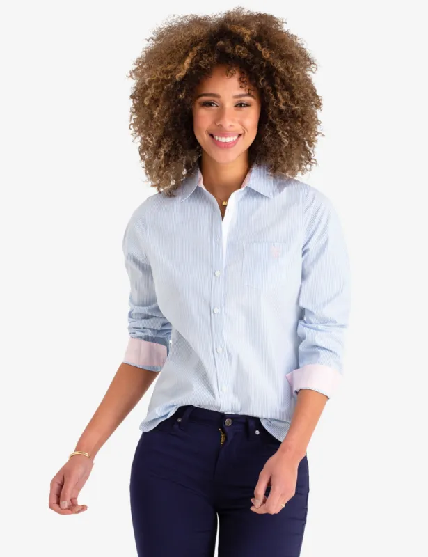 STRIPED POPLIN LONG SLEEVE SHIRT sold by U.S. Polo Assn.