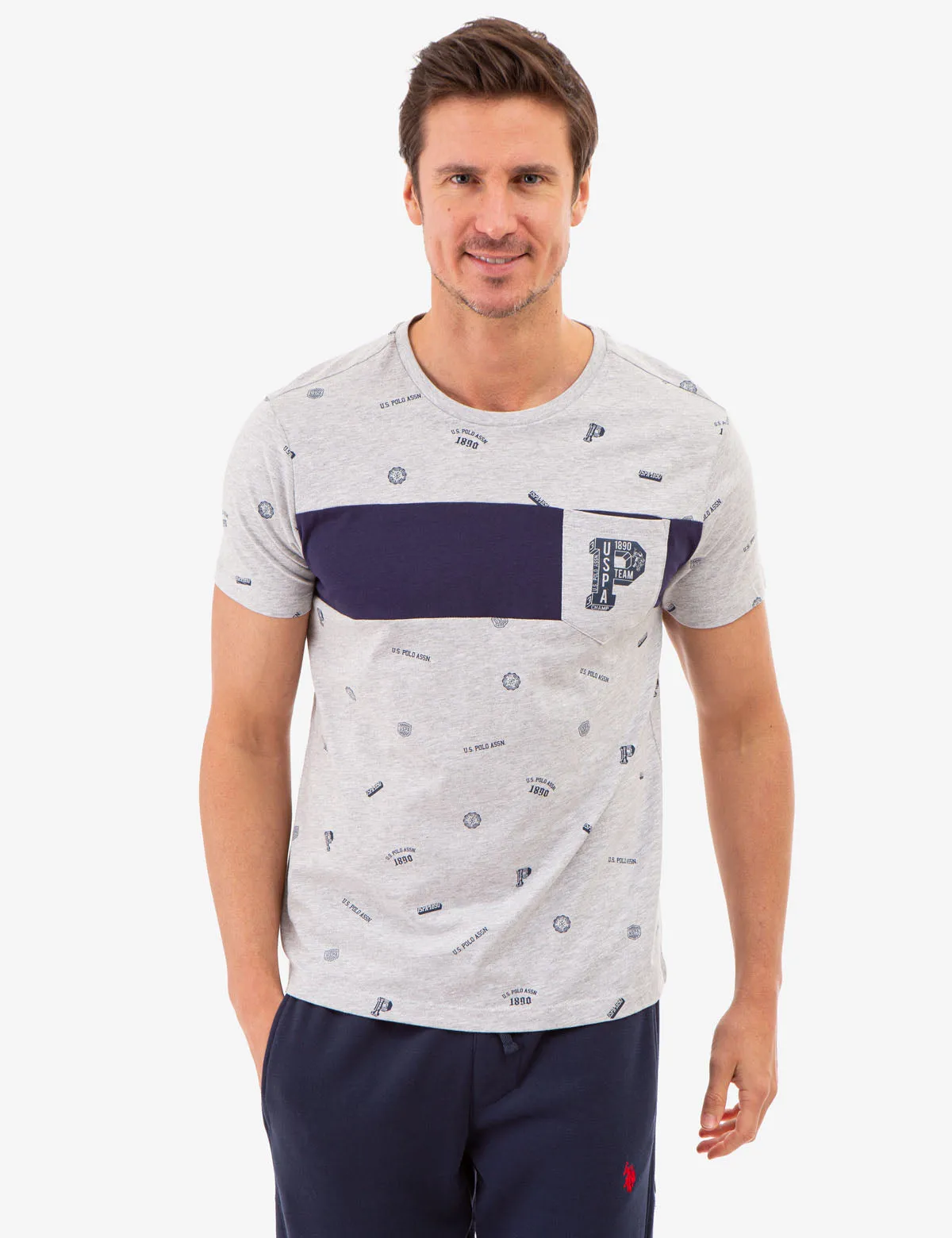 ALLOVER USPA PRINT T-SHIRT WITH CHEST POCKET sold by U.S. Polo Assn. product image thumbnail 4
