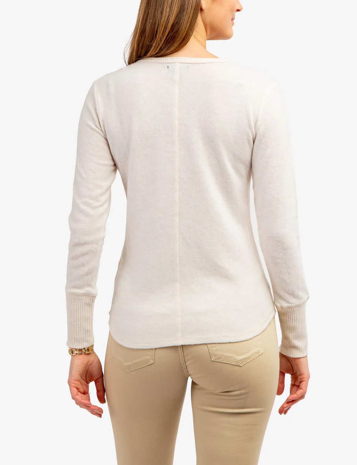 SOFT LONG SLEEVE V-NECK HACCI TOP sold by U.S. Polo Assn. product image thumbnail 3