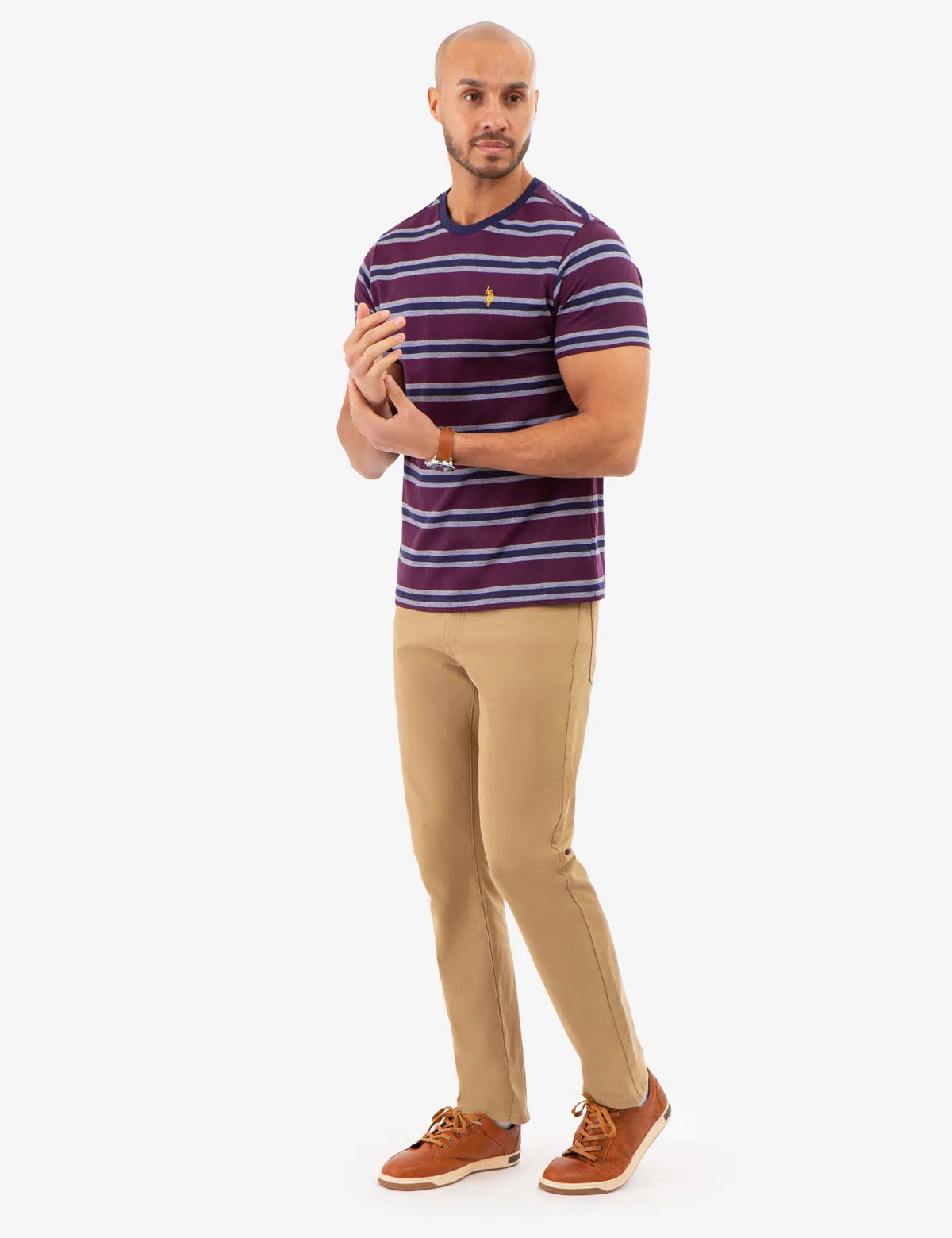 BIRDSEYE STRIPE JERSEY T-SHIRT sold by U.S. Polo Assn. product image thumbnail 5