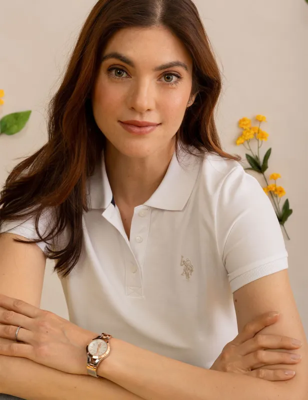 LADIES TWO TONE MESH ADJUSTABLE BRACELET WATCH sold by U.S. Polo Assn.