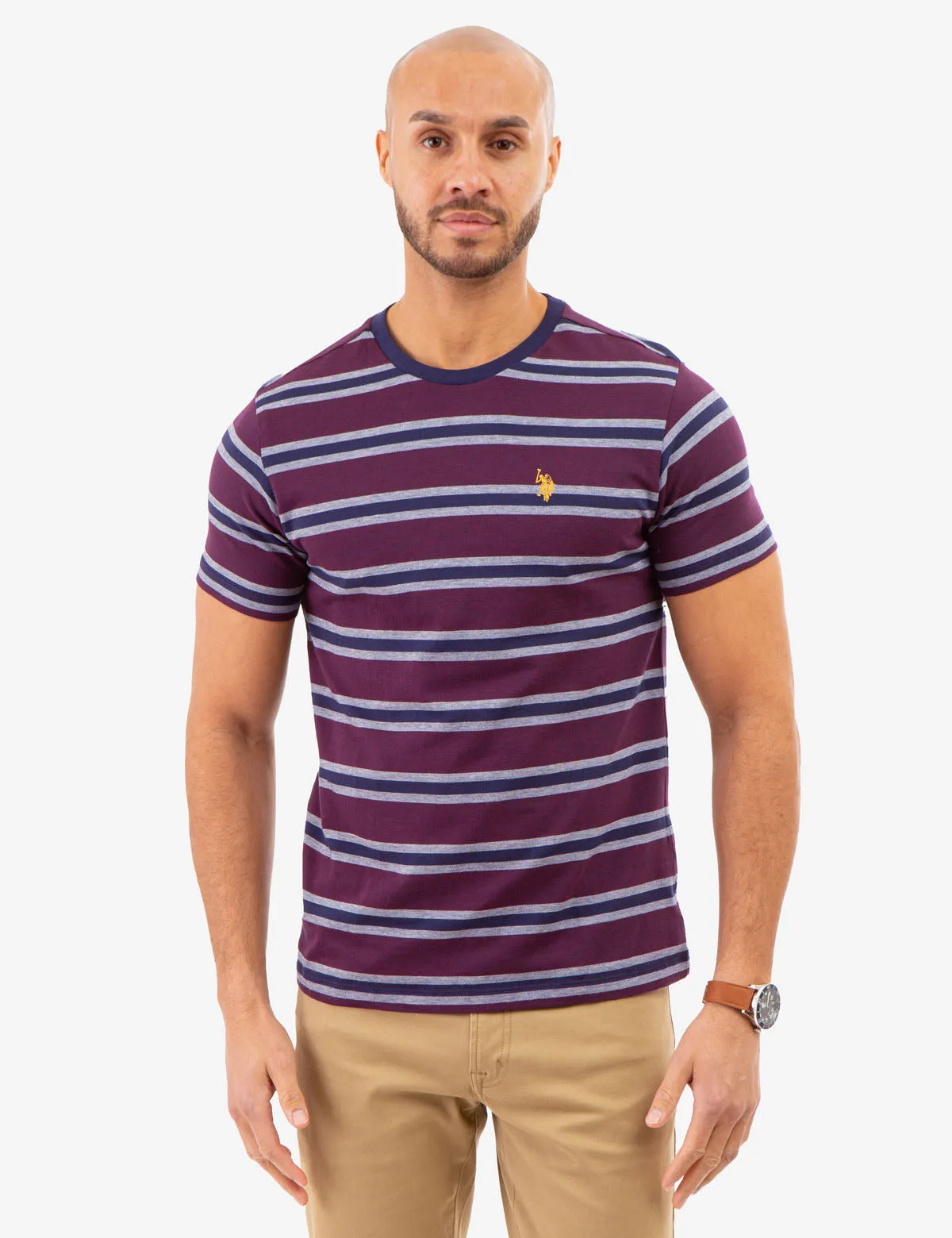 BIRDSEYE STRIPE JERSEY T-SHIRT sold by U.S. Polo Assn. product image thumbnail 4
