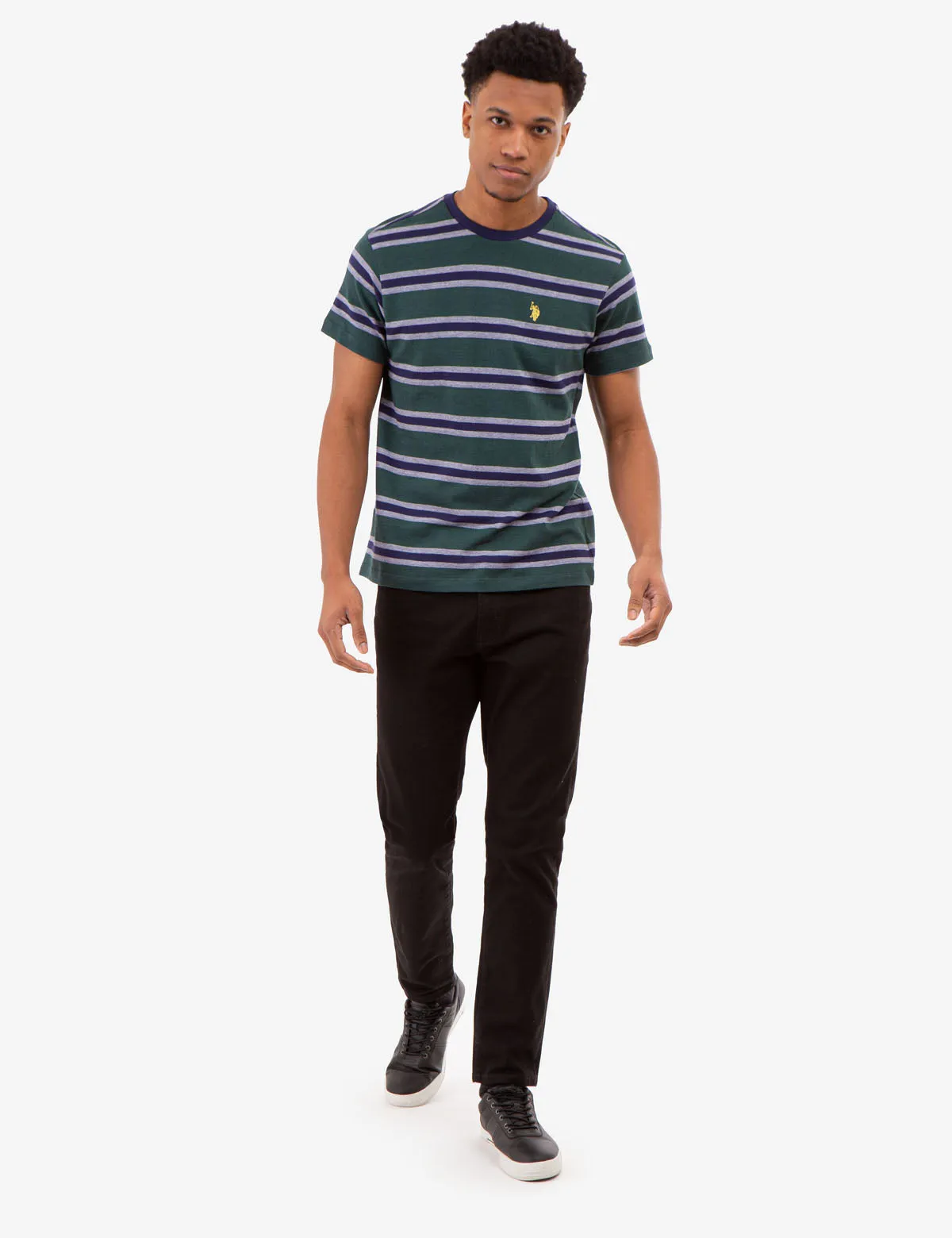 BIRDSEYE STRIPE JERSEY T-SHIRT sold by U.S. Polo Assn. product image thumbnail 2