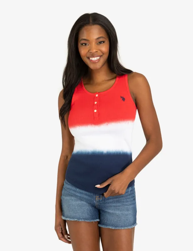 RED WHITE AND BLUE RIB TANK TOP sold by U.S. Polo Assn.