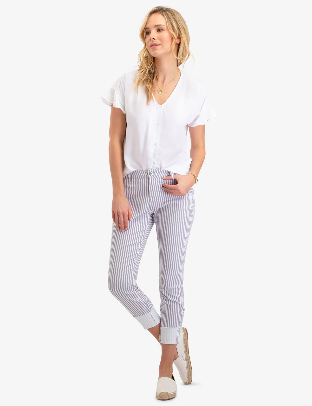 STRIPED CROP JEGGING sold by U.S. Polo Assn. product image thumbnail 2