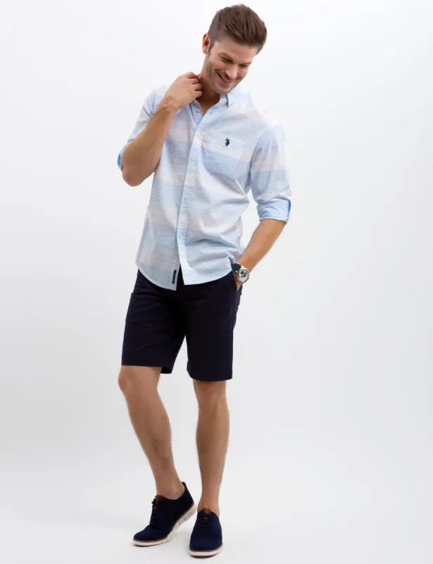 HORIZONTAL STRIPED POPLIN SHIRT sold by U.S. Polo Assn.