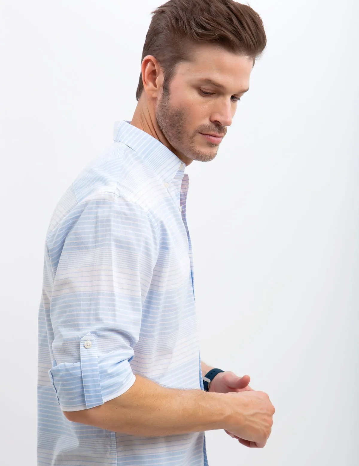 HORIZONTAL STRIPED POPLIN SHIRT sold by U.S. Polo Assn. product image thumbnail 3