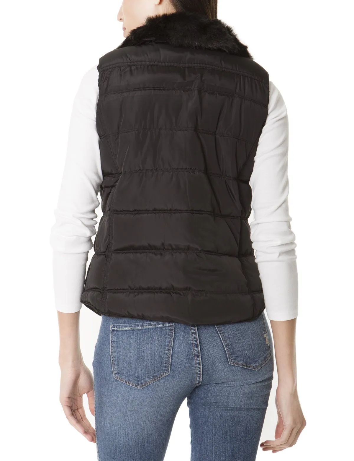 FAUX FUR COLLAR SHIRTTAIL VEST sold by U.S. Polo Assn. product image thumbnail 3