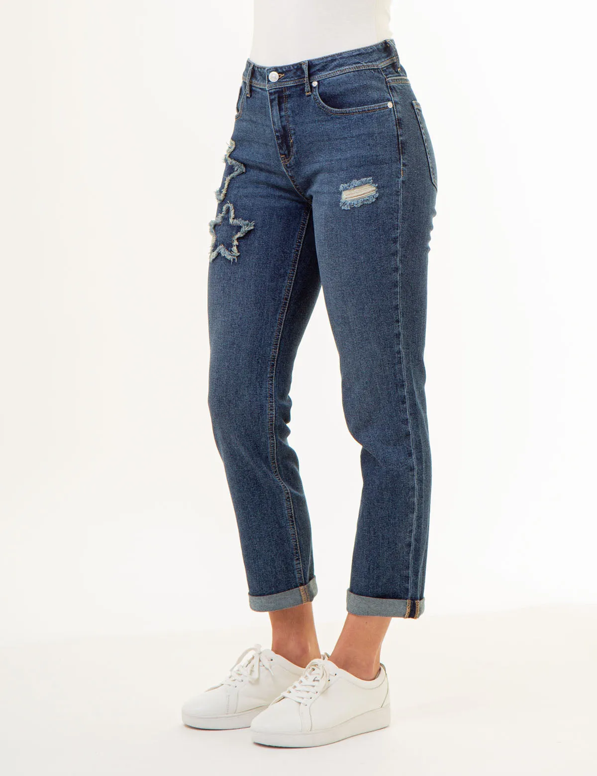 MID RISE BOYFRIEND JEANS sold by U.S. Polo Assn. product image thumbnail 3