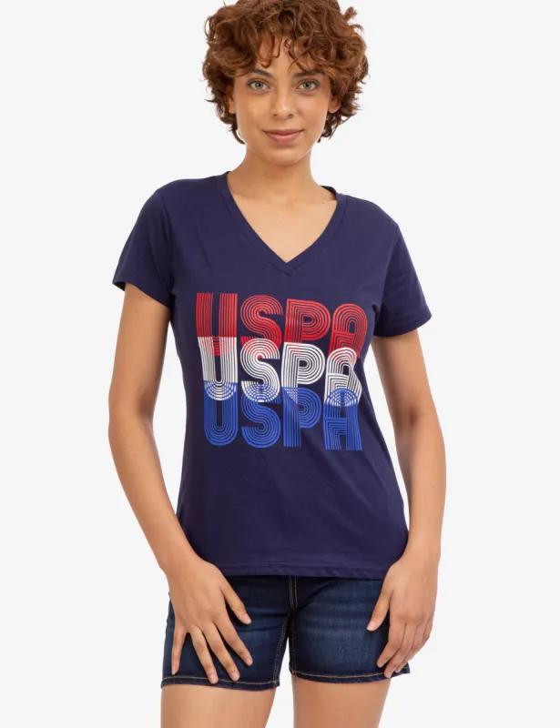 RETRO USPA V-NECK T-SHIRT sold by U.S. Polo Assn.