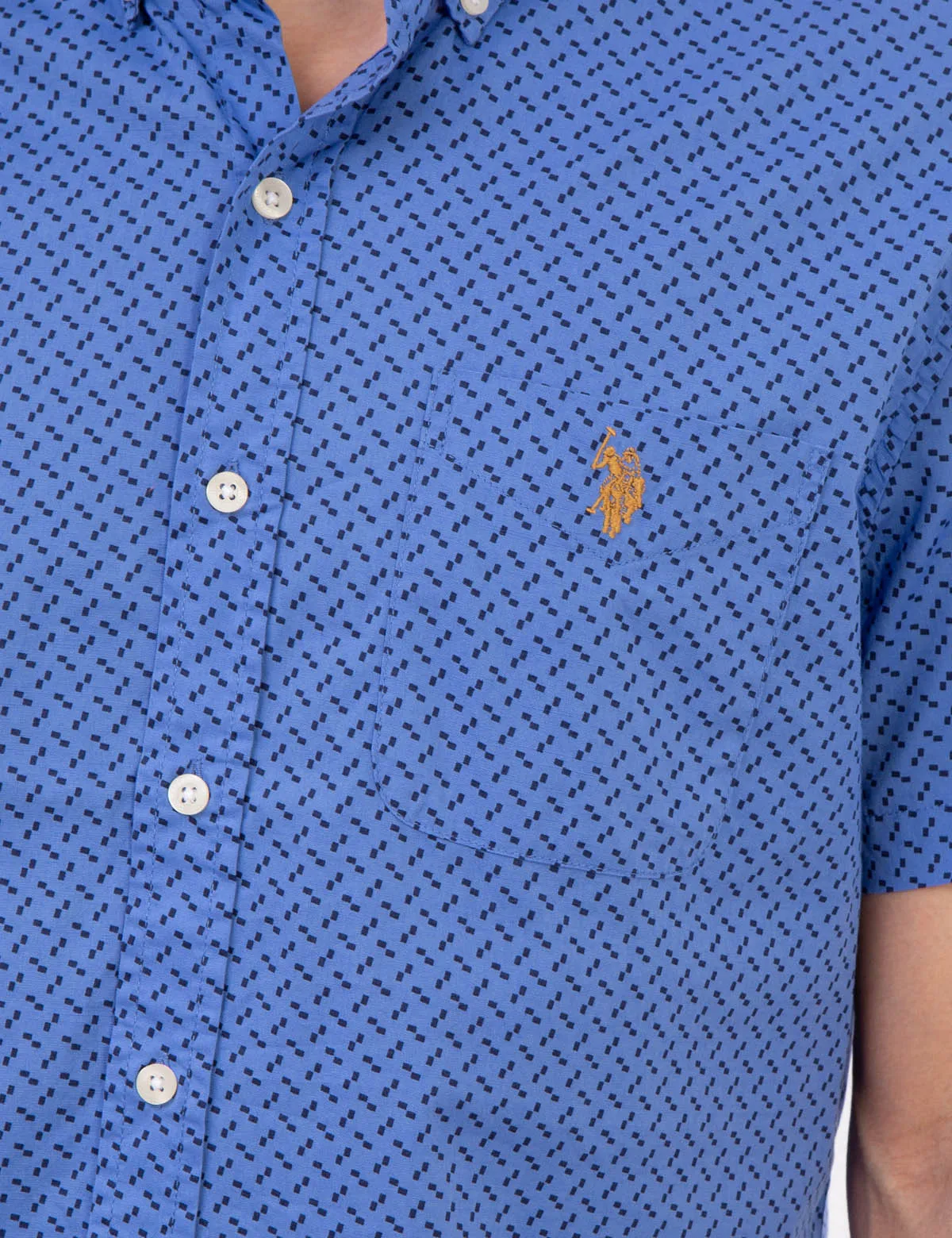 PRINTED SLUB POPLIN SHORT SLEEVE SHIRT sold by U.S. Polo Assn. product image thumbnail 5