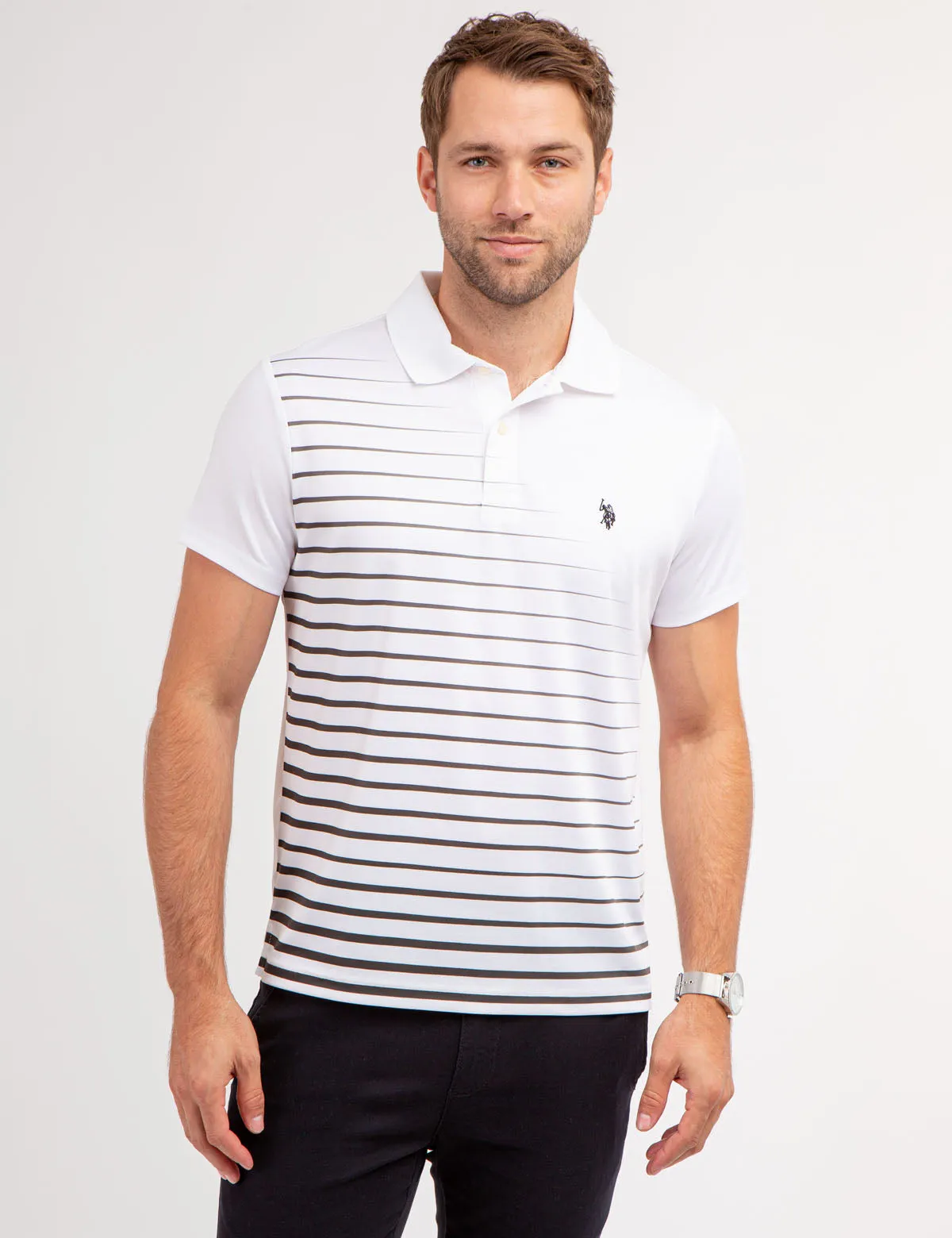 ENGINEERED DIAGONAL PRINT POLO SHIRT sold by U.S. Polo Assn. product image thumbnail 5