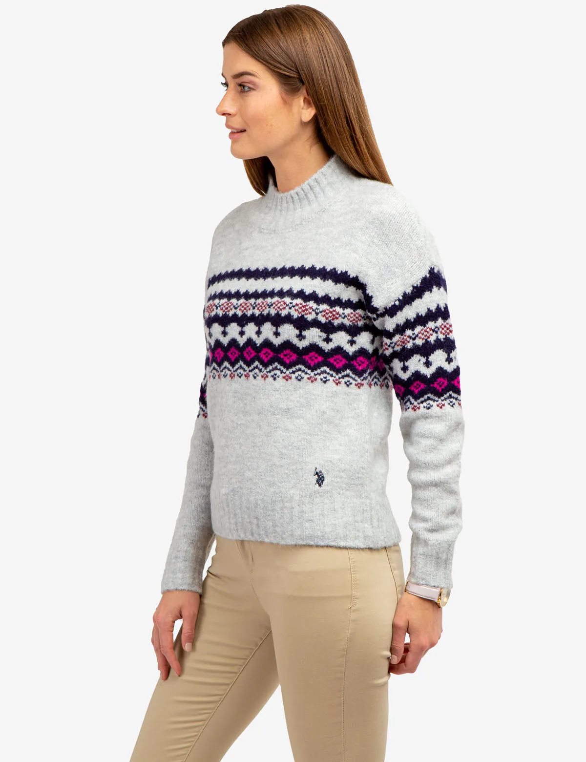 MOCK NECK JAQUARD SWEATER sold by U.S. Polo Assn. product image thumbnail 2