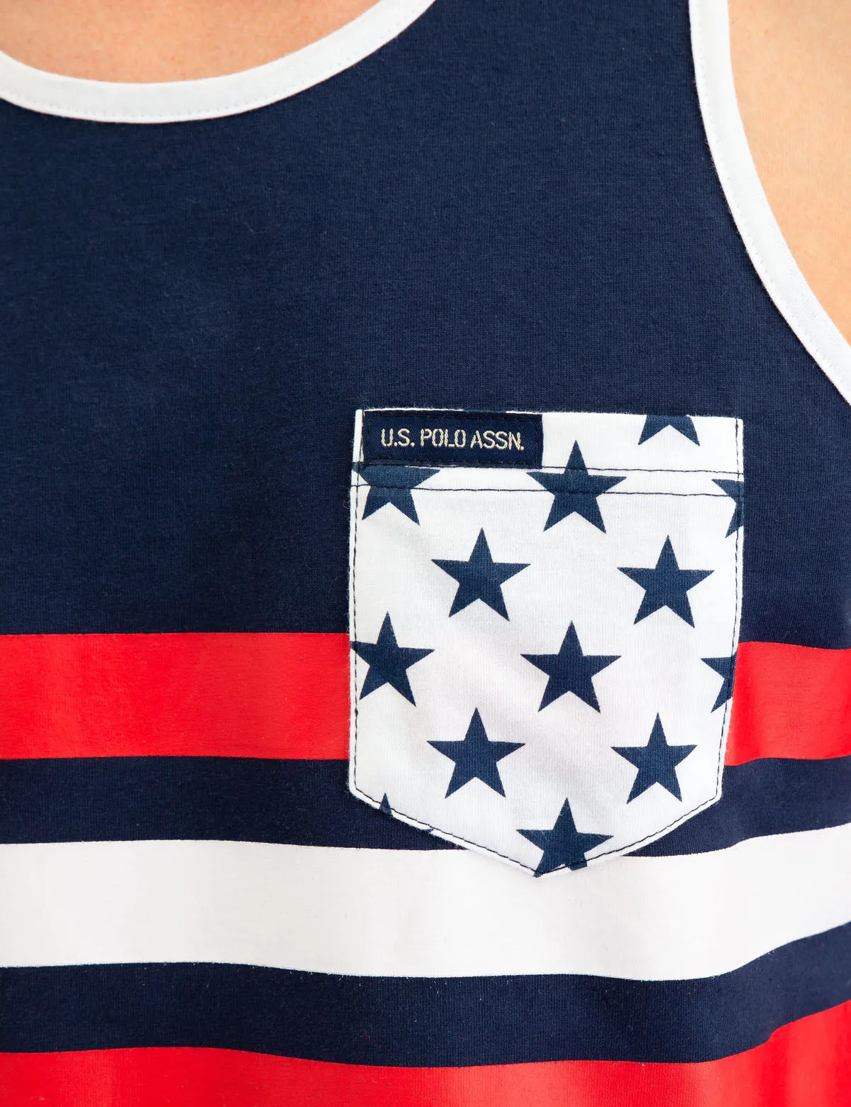 STRIPED STAR POCKET TANK sold by U.S. Polo Assn. product image thumbnail 4