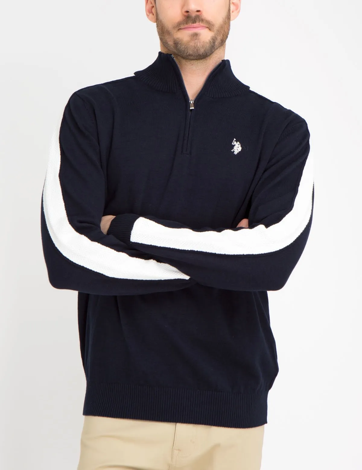 STRETCH 1/4 ZIP SWEATER sold by U.S. Polo Assn. product image thumbnail 5
