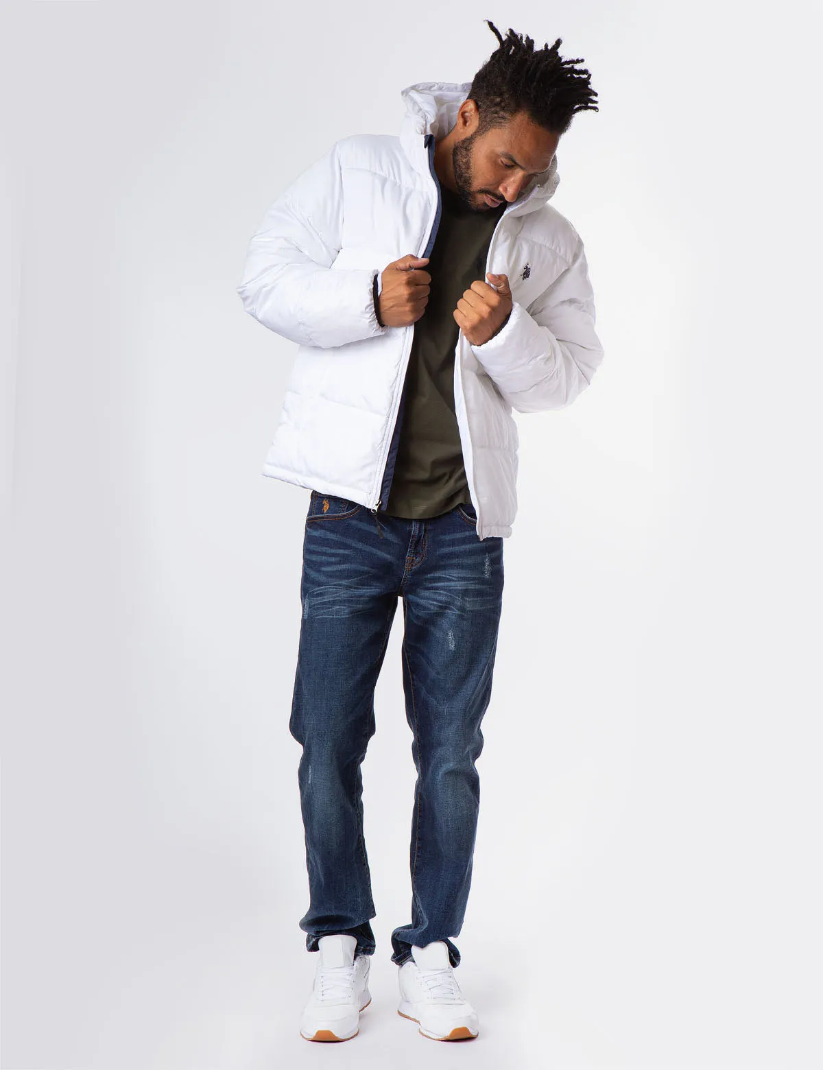 MODERATE HOODED PUFFER JACKET sold by U.S. Polo Assn. product image thumbnail 2