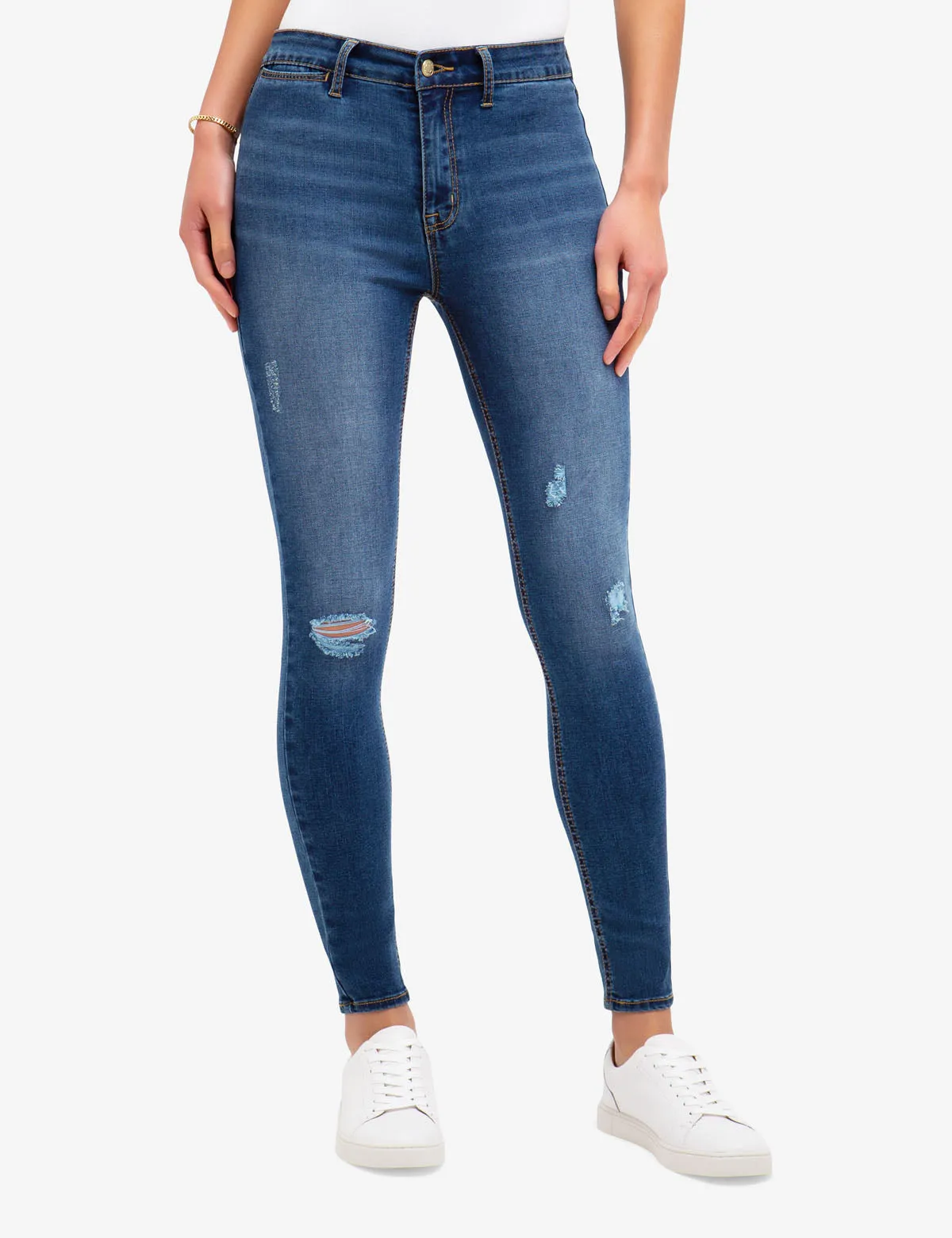 REPREVE® HIGH RISE DESTRUCTED JEGGING sold by U.S. Polo Assn.