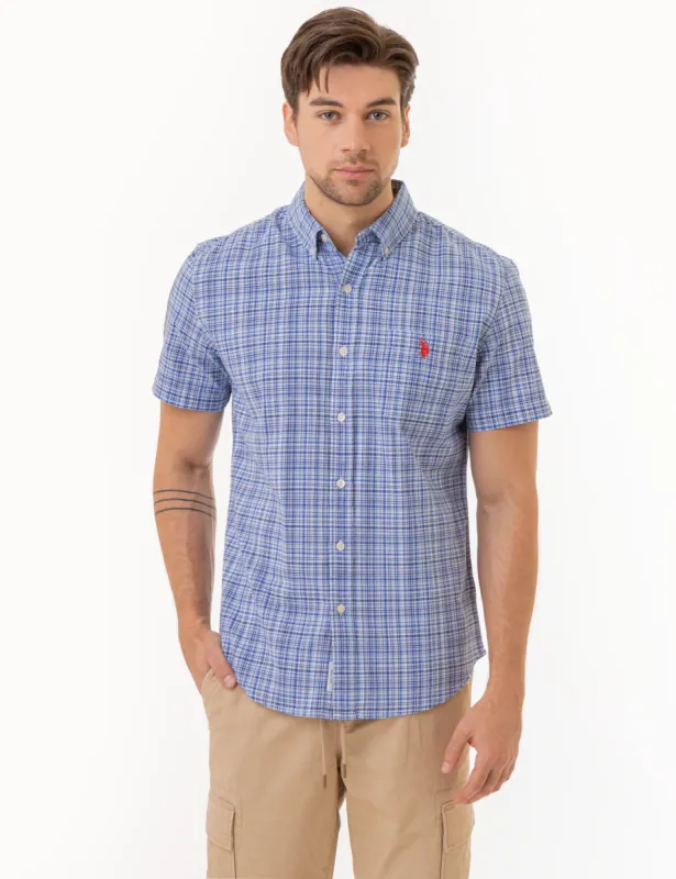 PLAID SLUB POPLIN SHORT SLEEVE SHIRT sold by U.S. Polo Assn.