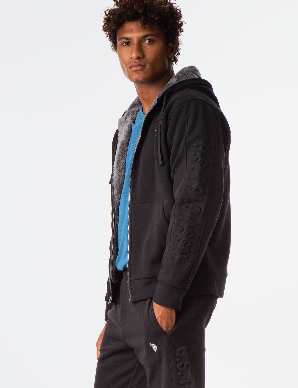 EMBOSSED LOGO SHERPA HOODIE sold by U.S. Polo Assn. product image thumbnail 4