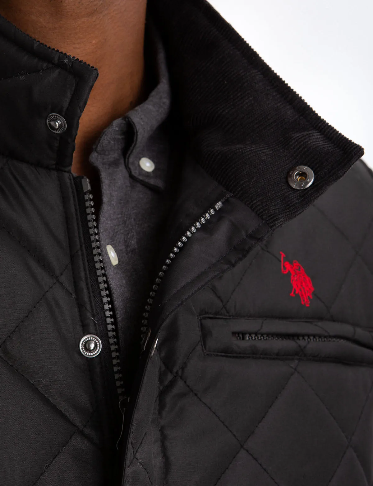 QUILTED VEST WITH CORDUROY COLLAR sold by U.S. Polo Assn. product image thumbnail 3