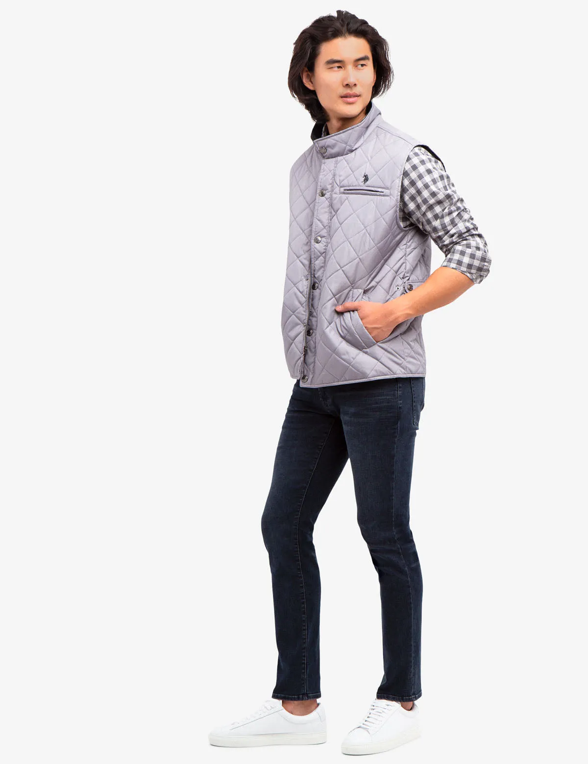 QUILTED VEST WITH CORDUROY COLLAR sold by U.S. Polo Assn. product image thumbnail 5