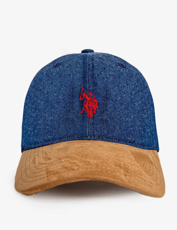 WASHED DENIM LOGO BASEBALL CAP sold by U.S. Polo Assn.