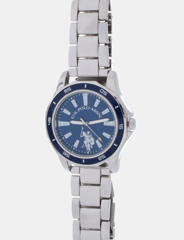 CHAIN WATCH WITH BLUCE FACE sold by U.S. Polo Assn.
