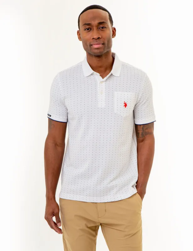 ALL OVER DOUBLE MINI DOT PRINT POLO SHIRT sold by U.S. Polo Assn.