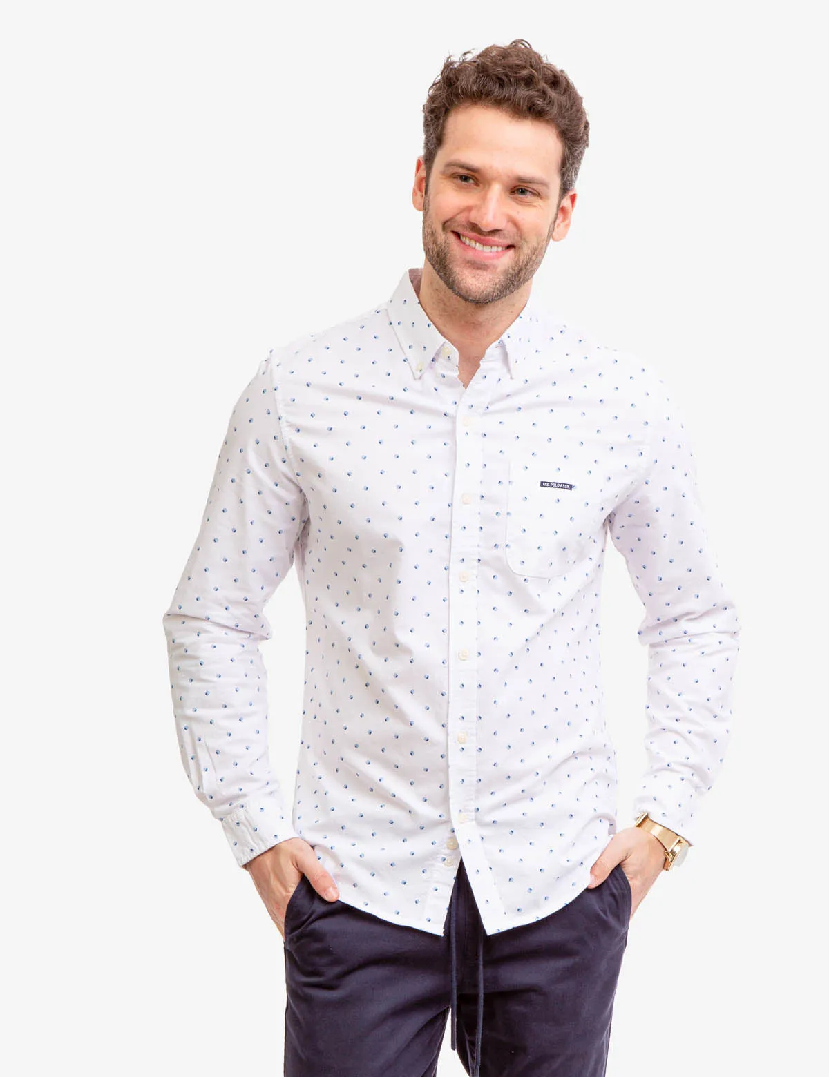 LONG SLEEVE ALL OVER FLORAL OXFORD SHIRT sold by U.S. Polo Assn.