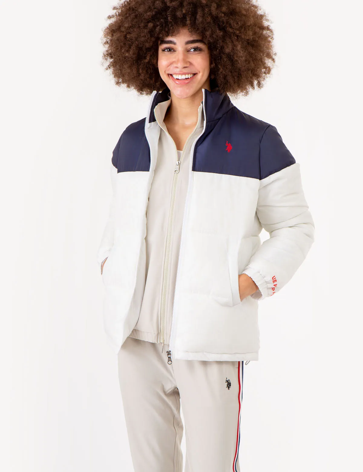 COLORBLOCK PUFFER JACKET sold by U.S. Polo Assn.