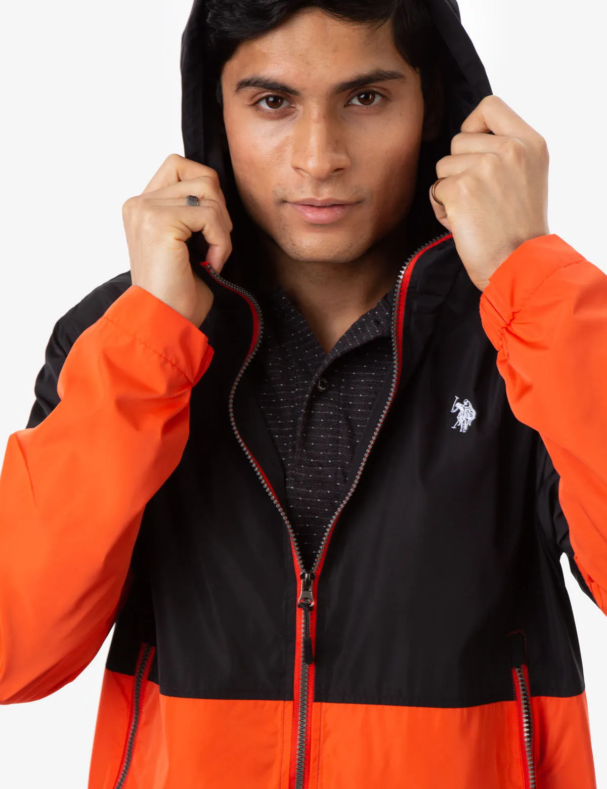 HOODED COLORBLOCK WINDBREAKER sold by U.S. Polo Assn. product image thumbnail 5