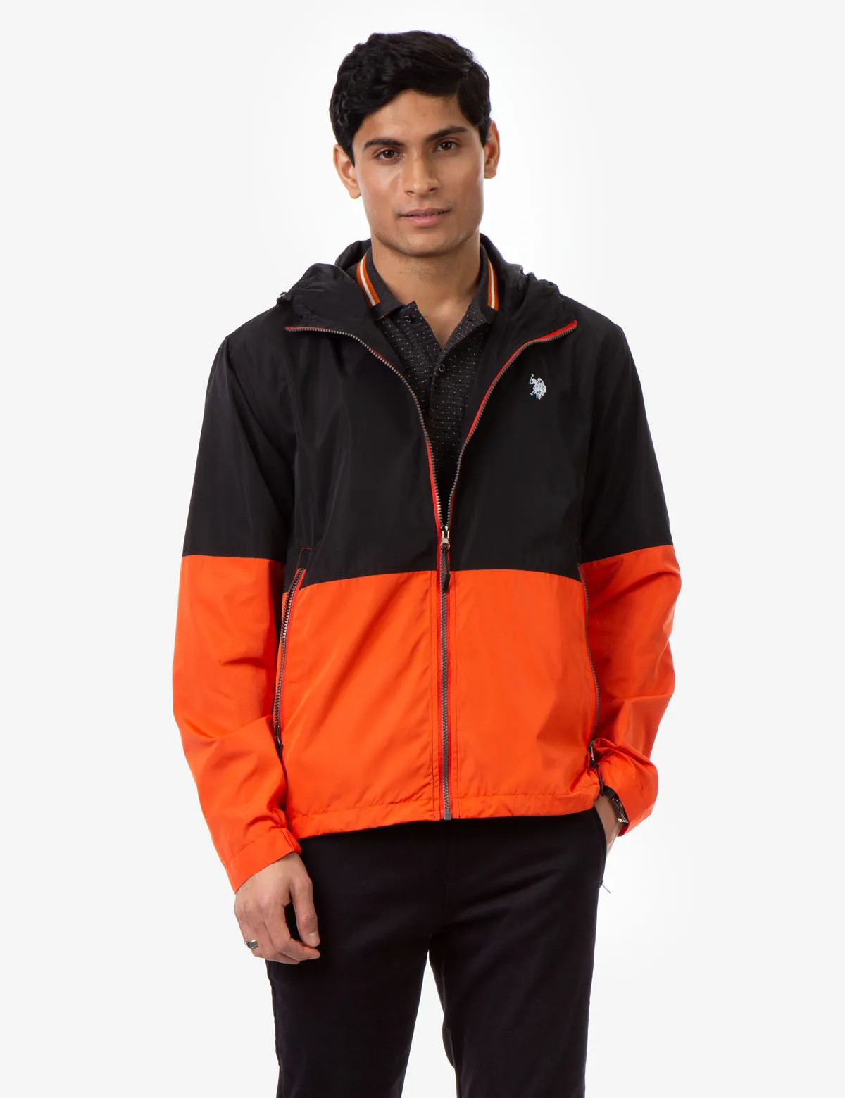 HOODED COLORBLOCK WINDBREAKER sold by U.S. Polo Assn.