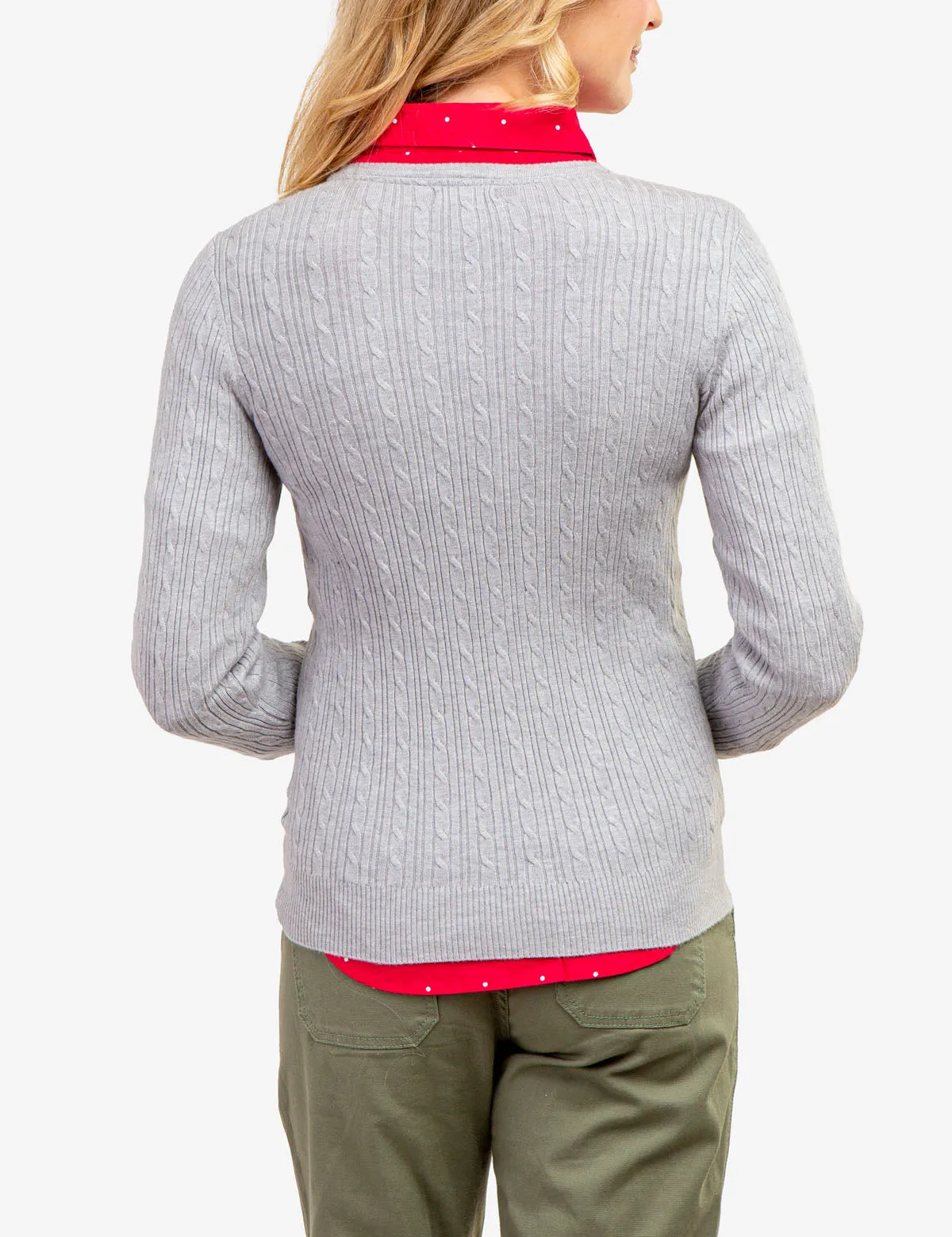 TIPPED SOFT CABLE CREW NECK SWEATER sold by U.S. Polo Assn. product image thumbnail 3