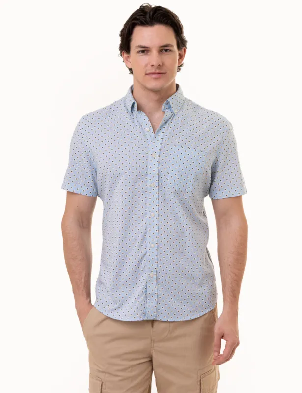SHORT SLEEVE DOT PRINT WOVEN SHIRT WITH POCKET sold by U.S. Polo Assn.