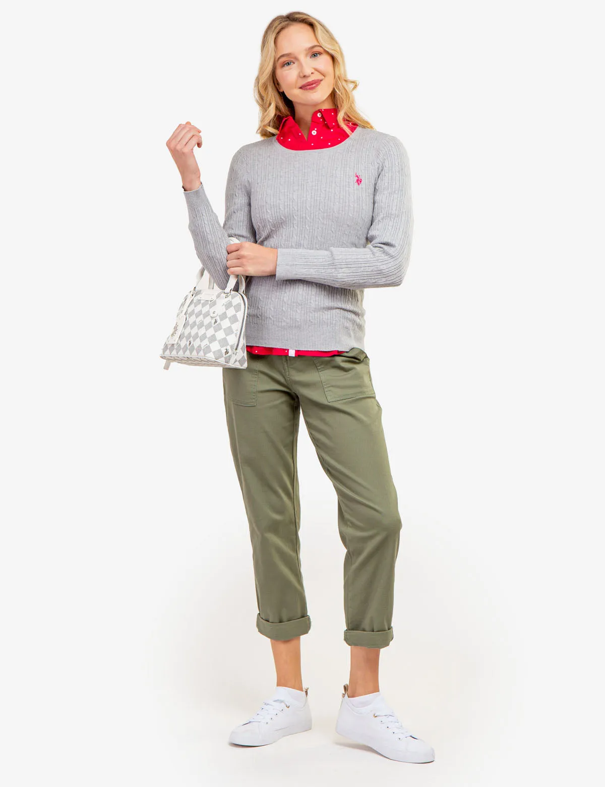 TIPPED SOFT CABLE CREW NECK SWEATER sold by U.S. Polo Assn. product image thumbnail 2