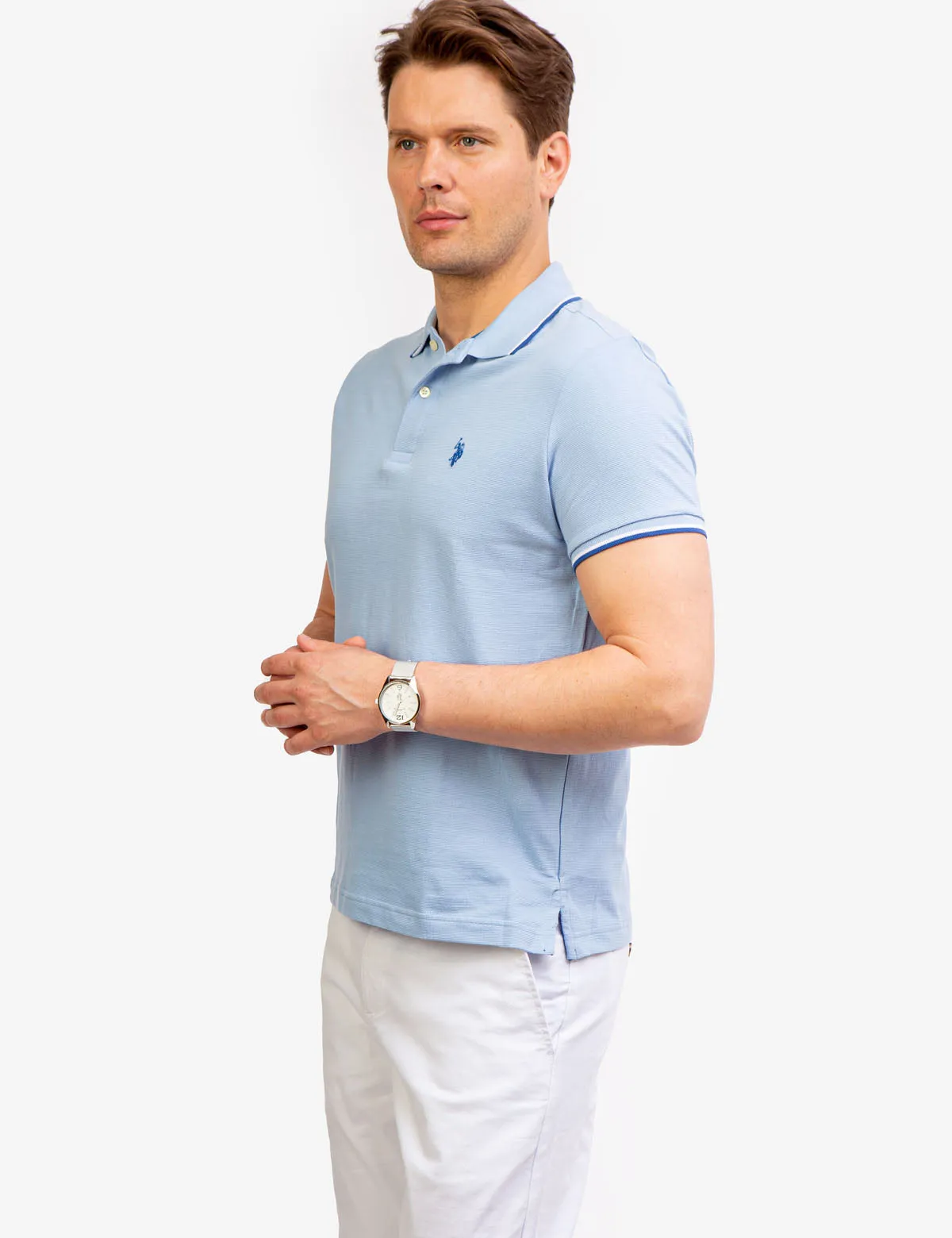 TIPPED OTTOMAN PIQUE POLO SHIRT sold by U.S. Polo Assn. product image thumbnail 4
